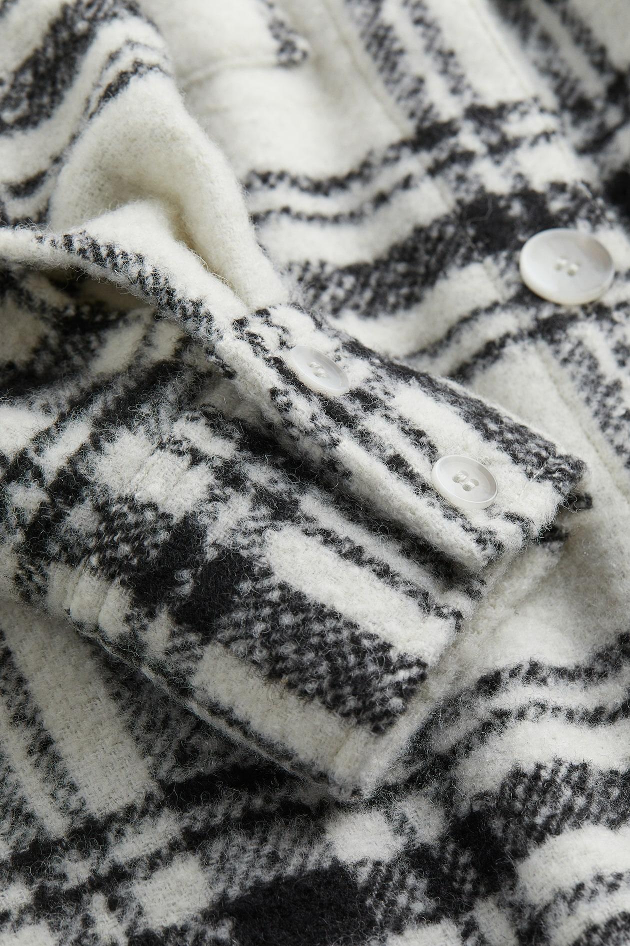 Куртка-сорочка вовна бленд S Біло-чорний (10468380wer) - фото 2