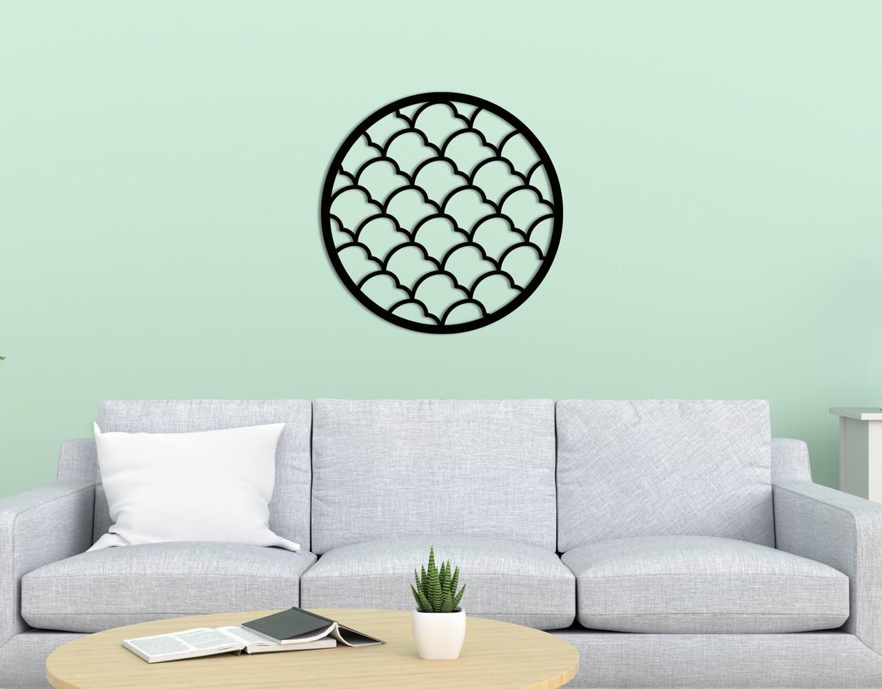 Декоративное панно на стену Upwood Decor Circle-056 23 60х60 см Black (1579745684)