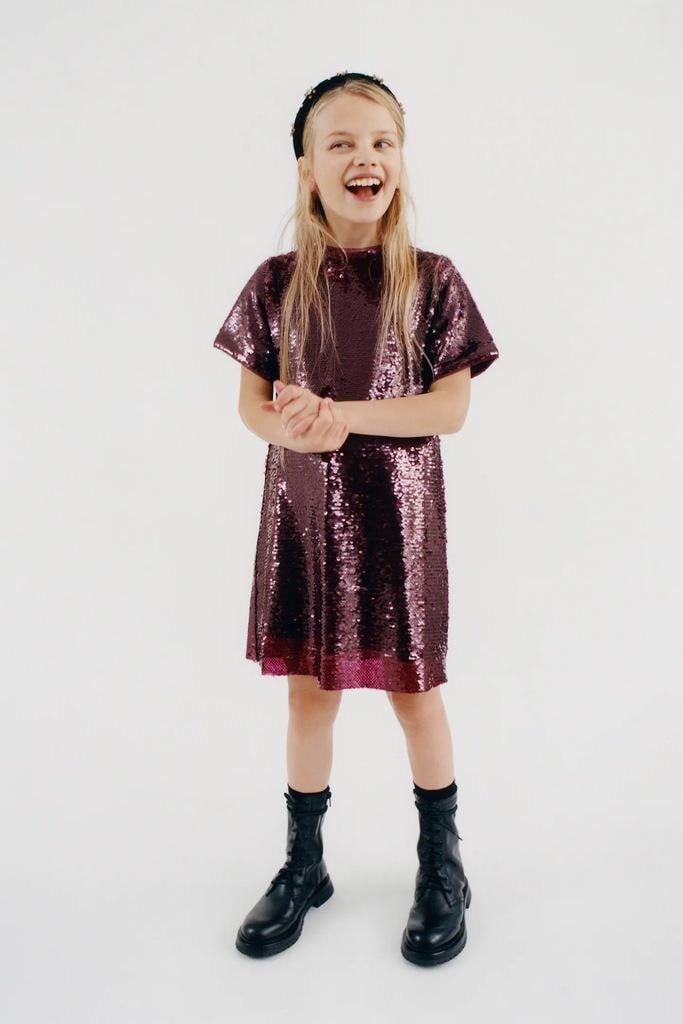 Платье с пайетками для девочки Zara 140 см (1165770681)