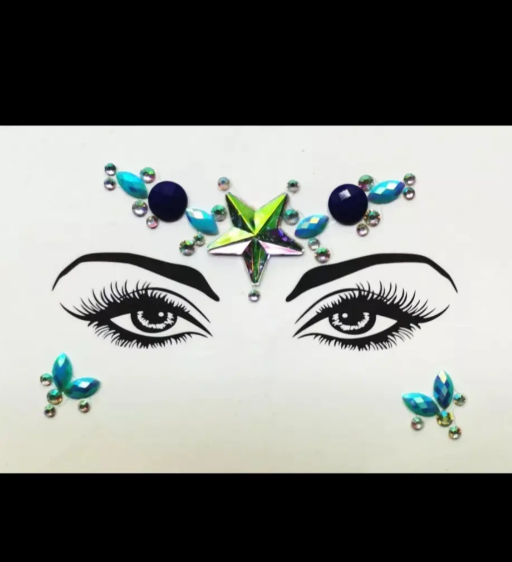 Наклейки для макіяжу на обличчя One size Різнокольоровий (9088/13) - фото 2