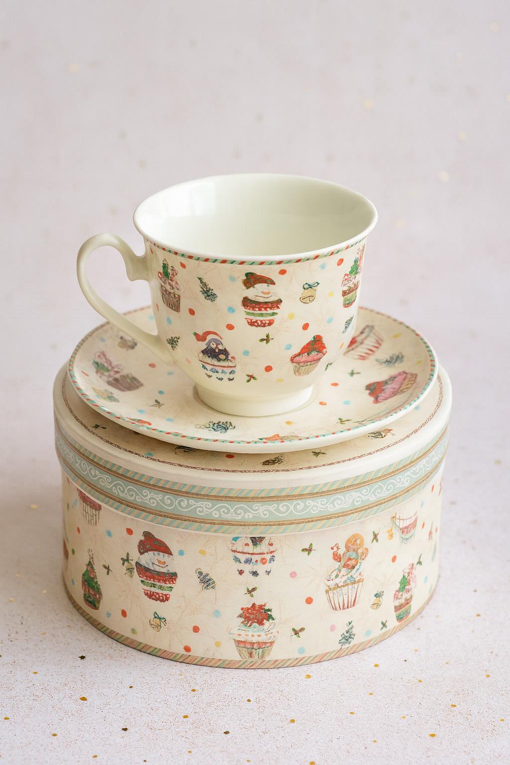 Чашка с блюдцем новогодняя R36279 Christmas 2 пр. 220 мл