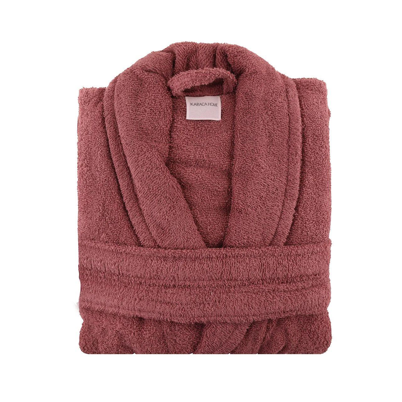 Халат махровый Karaca Home Back To Basic sarabi L/XL Винный (svt-2000022300636)