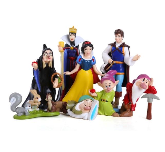 Набор из 8 фигурок Белоснежка и семь гномов ПВХ 2,5-10 см (dcc54037)