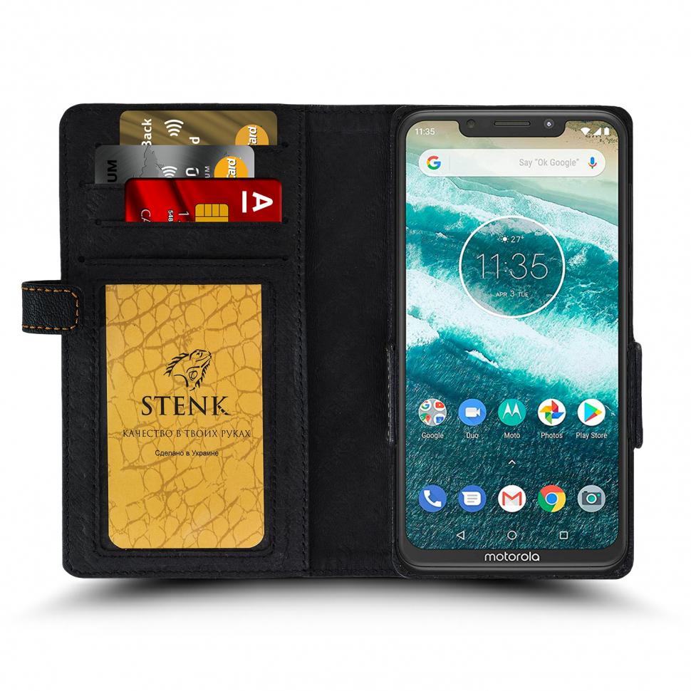 Чохол книжка Stenk Wallet для Motorola One XT1941-4 Чорний (64151)
