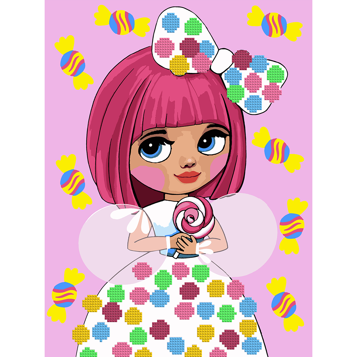 Картина по номерам с алмазной мозаикой Santi Карамелька 30x40 см (Top-954692)