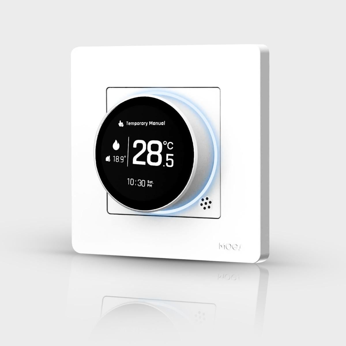 Регулятор электрического теплого пола Zigbee Moes Star Ring White (WH00786) Регулятор электрического теплого пола Zigbee Moes Star Ring White (WH00786)