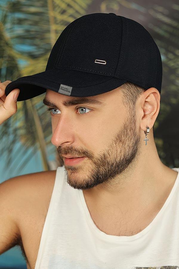 Бейсболка стильная однотонная Braxton унисекс Черный (1600)