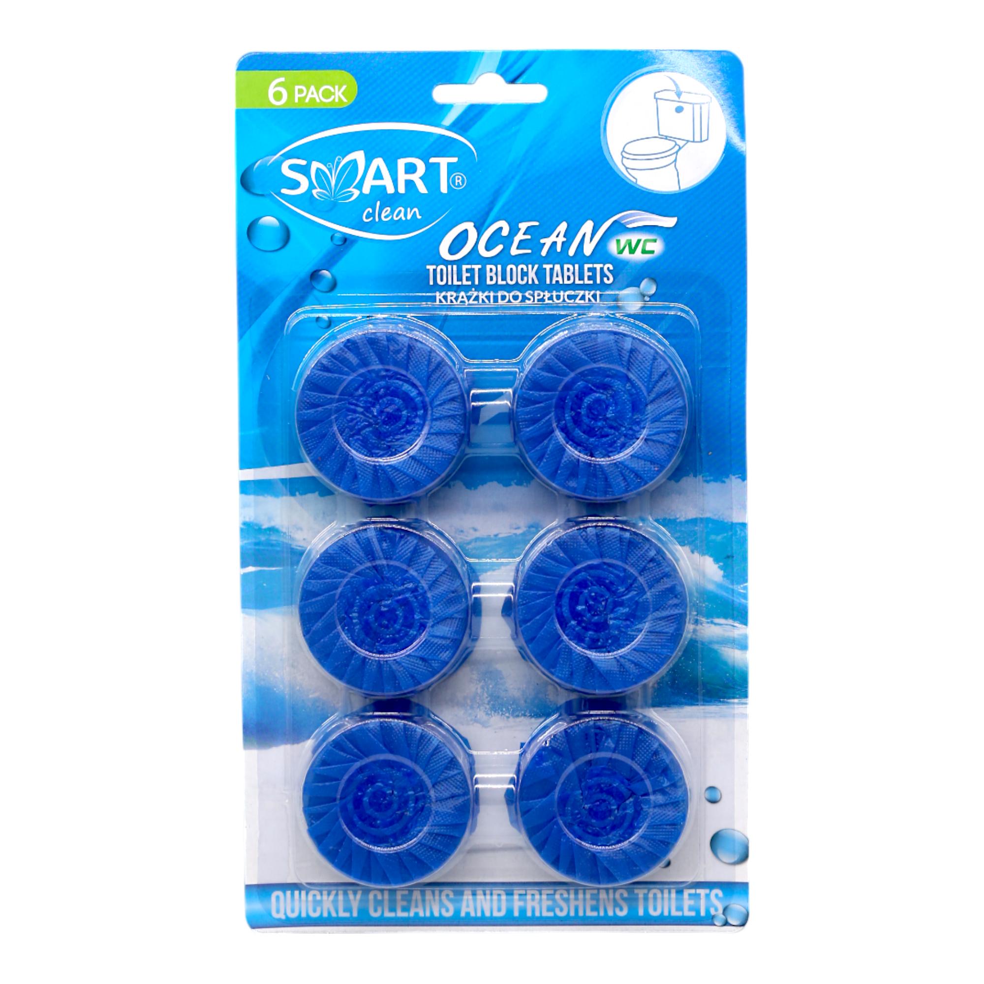 Диски для зливного бачка Smart Clean Океан для чищення унітаз 6 шт. (НФ-00007348)
