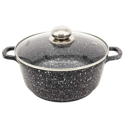 Кастрюля Styleberg ST-3024 26 см 5,8 л гранитное антипригарное покрытие/литой алюминий стеклянная крышка индукционное дно (ML-05262) - фото 1