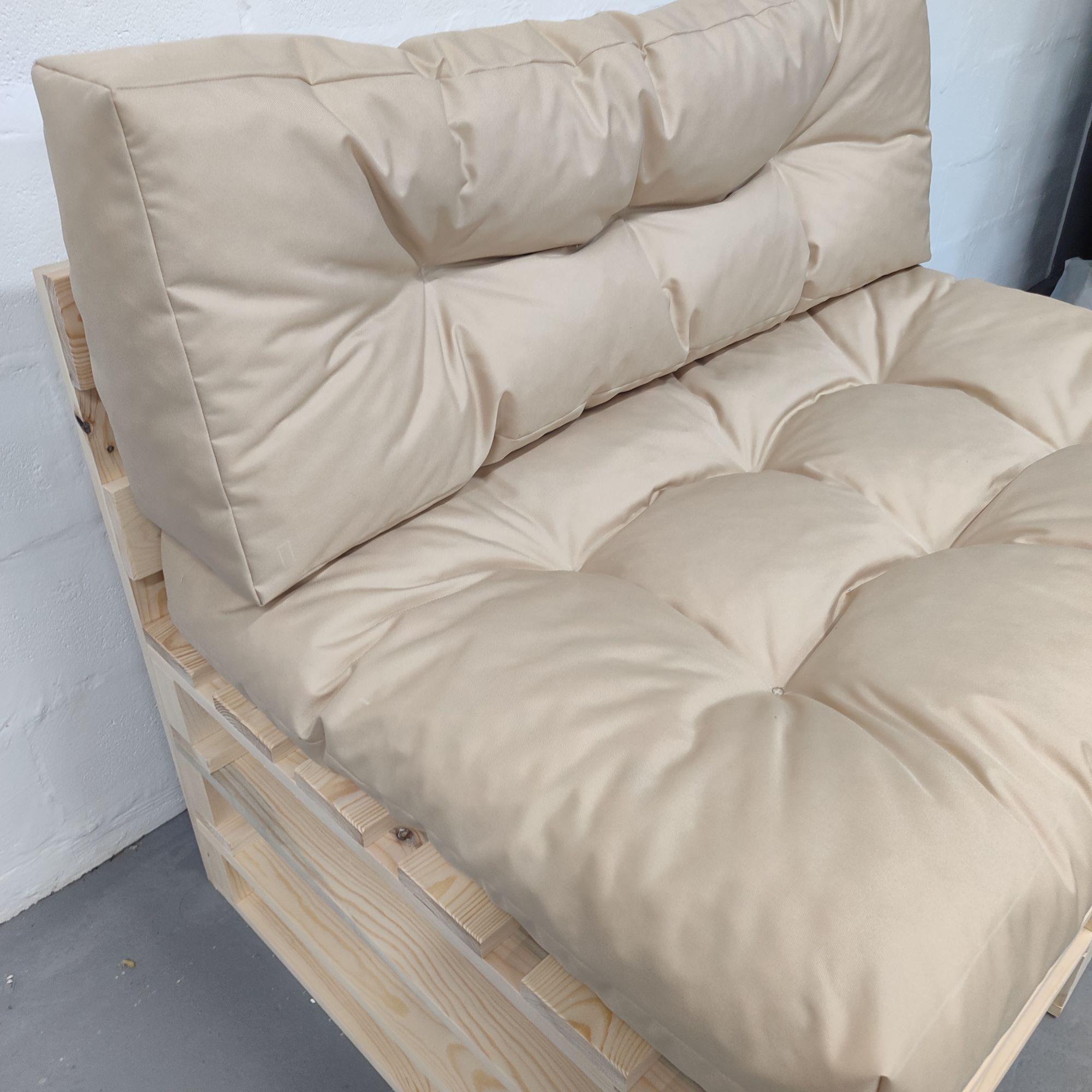 Комплект водоотталкивающих подушек для паллет-дивана eGarden оксфорд 120x80x12/120x45x12 см Песочный (5608) - фото 3 Комплект водоотталкивающих подушек для паллет-дивана eGarden оксфорд 120x80x12/120x45x12 см Песочный (5608) - фото 3