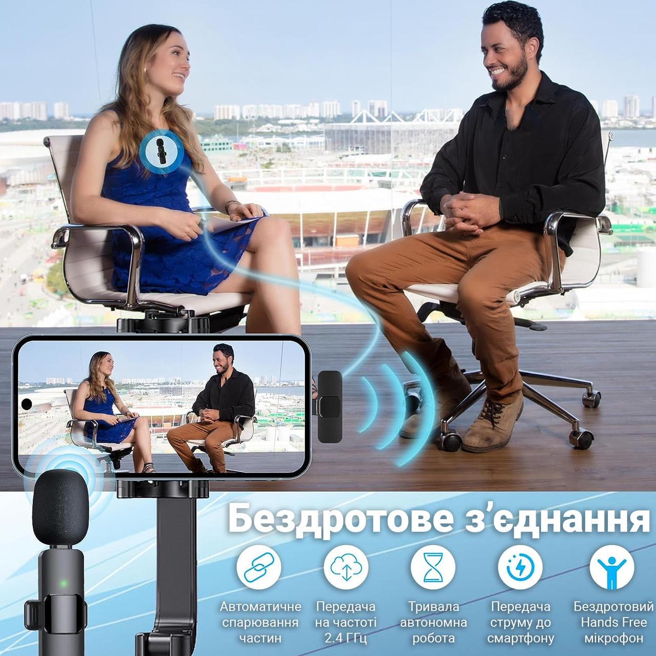 Микрофон беспроводной петличный с Type-C Savetek P27 для смартфона/ноутбука/планшета 2,4 ГГц - фото 6