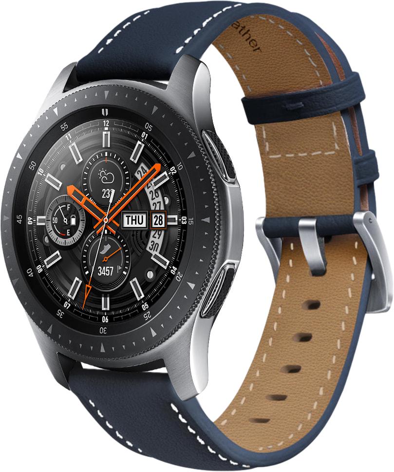 Ремешок кожаный Folsa для Galaxy Watch 46 мм Dark Blue (31541-5D)