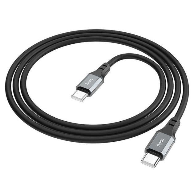 Кабель Hoco X86 Type-C/Type-C silicone cable 60W 1 м Чорний (25214784)