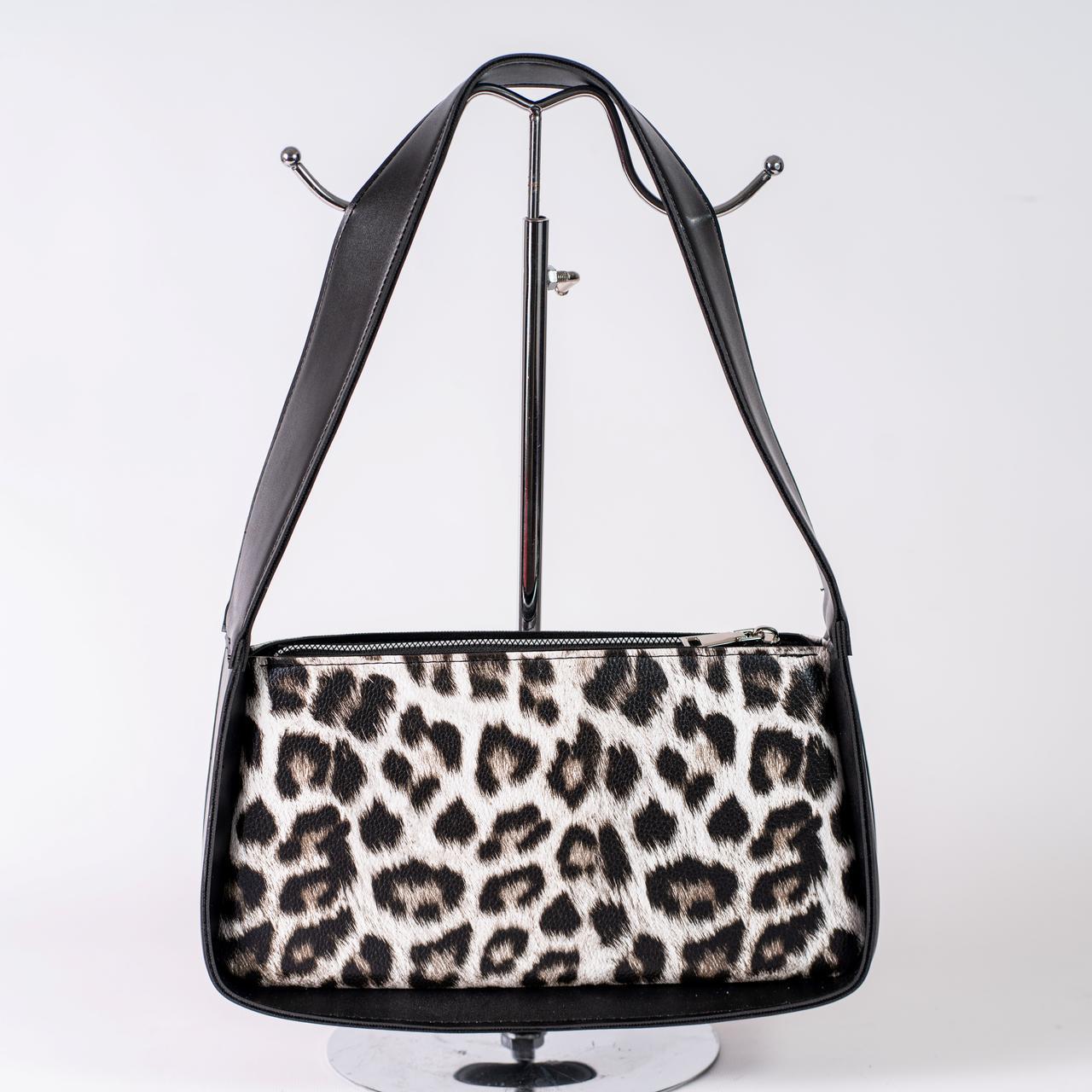 Сумка женская багет леопардовый XENIA № 24-22 из эко-кожи Черный