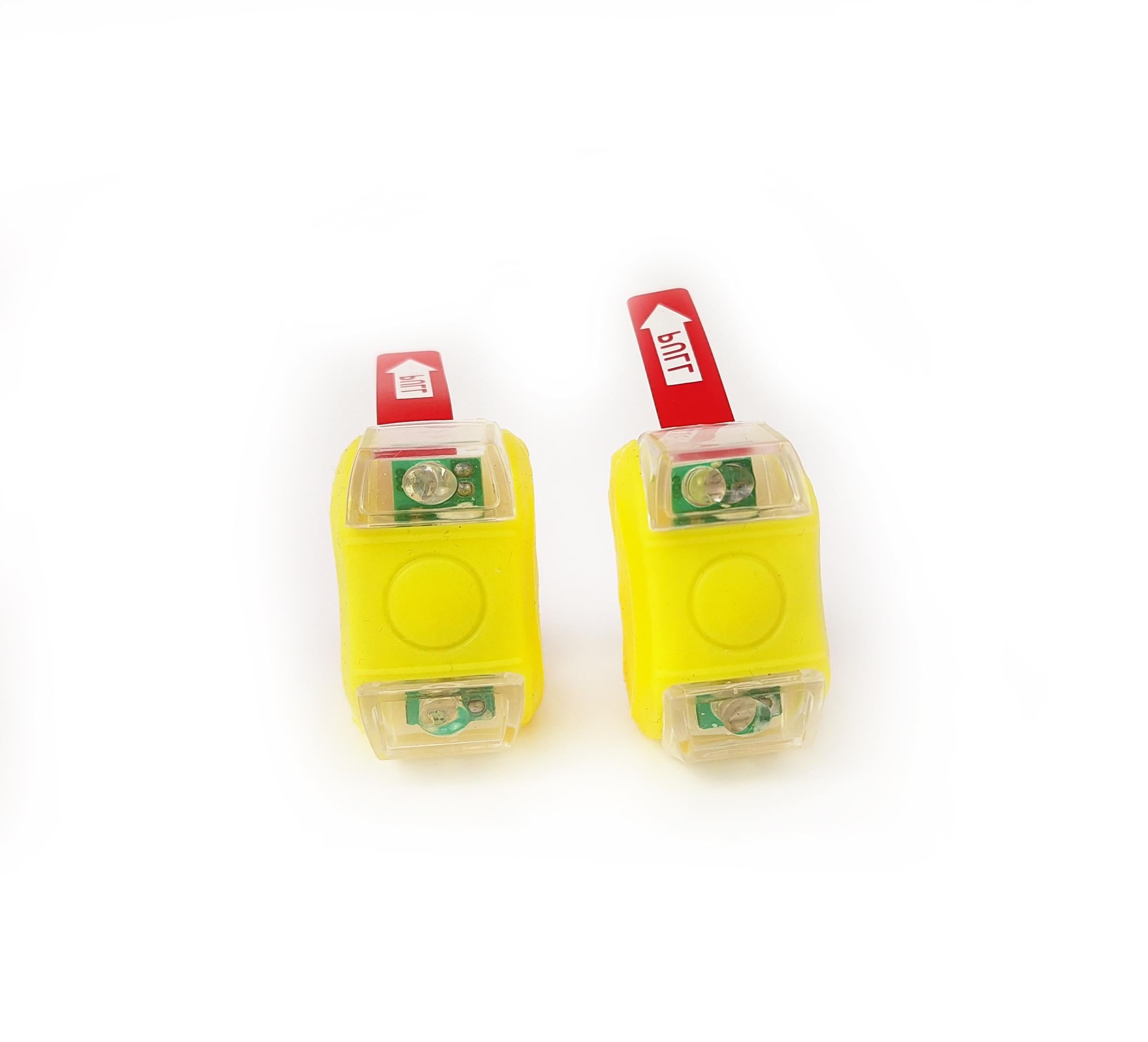 Мигалка светодиодная с белым и красным светом силиконовый корпус Желтый (G0000621)