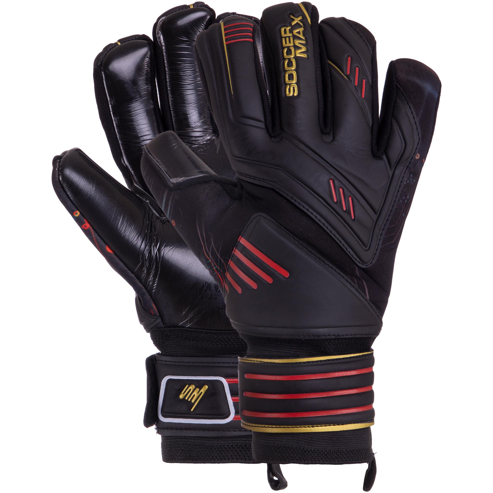 Перчатки вратарские Zelart SOCCERMAX GK-003 р. 9 Черный/Красный (DR007753)