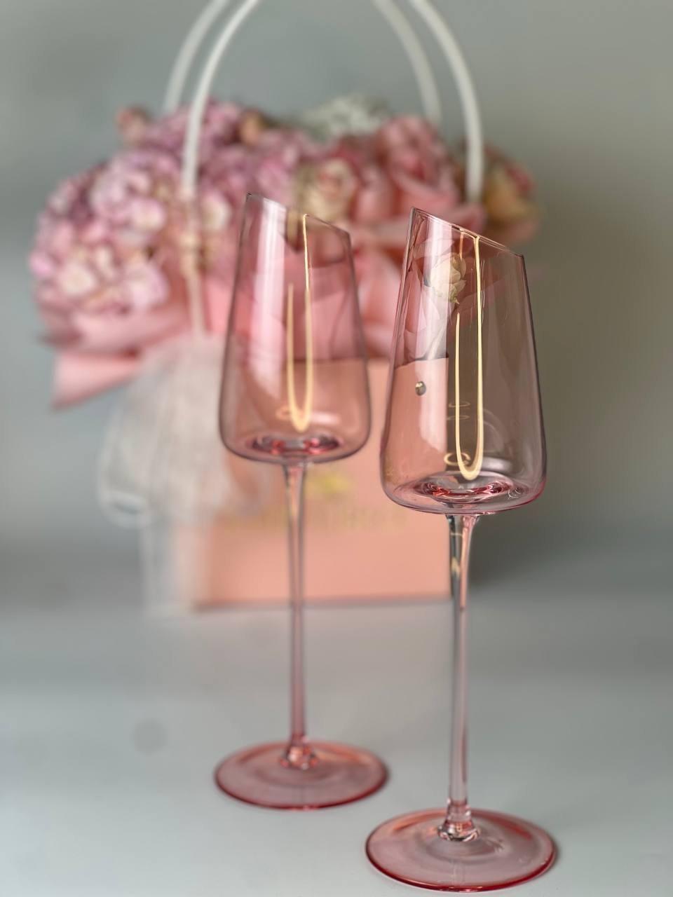 Набор бокалов для шампанского Olens Пинк-эдж 6 шт. 200 мл (102-912)