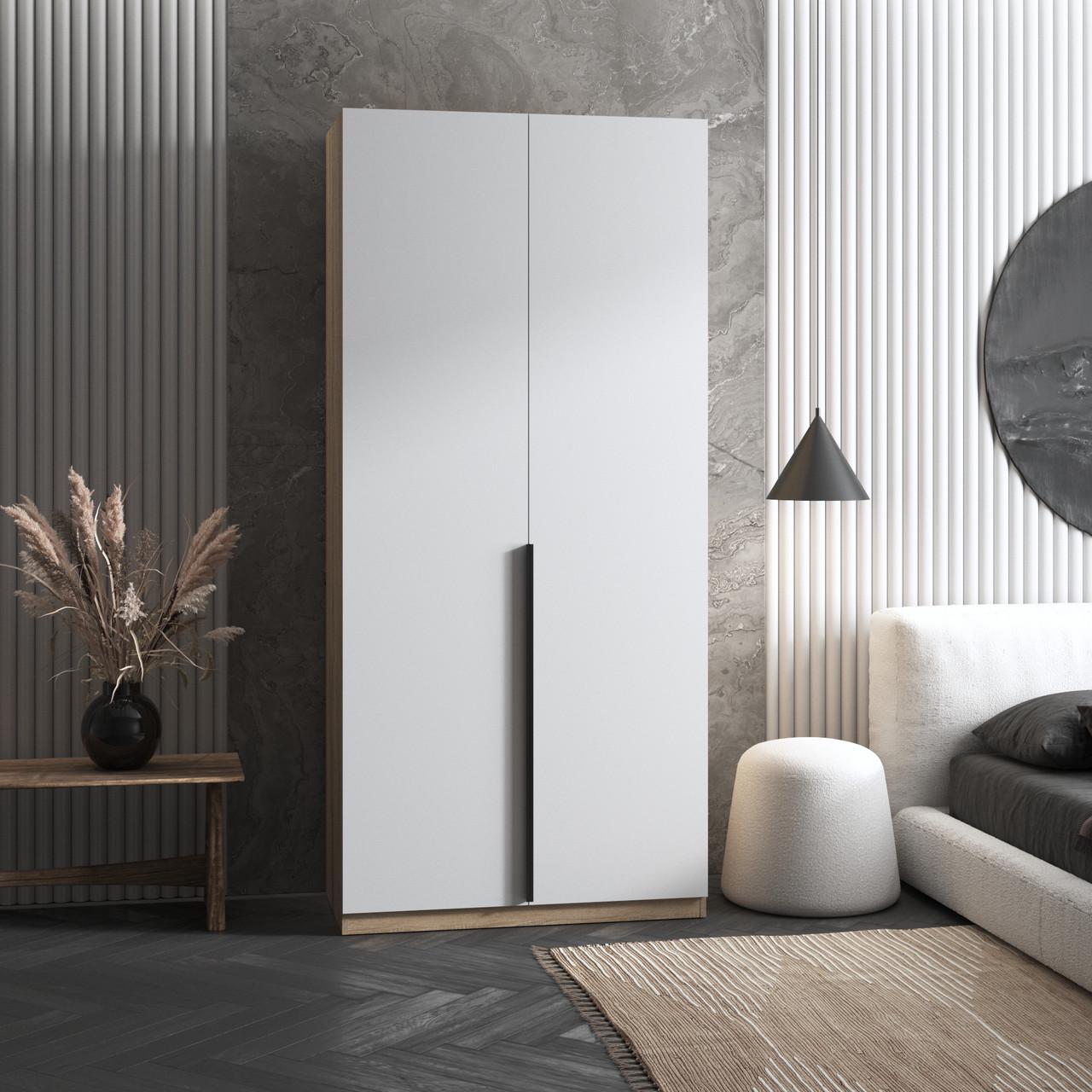 Шафа гардеробна Вайс M-26 1000х500х2195 мм Дуб Сонома/Білий фасад (30832975) - фото 1 Шафа гардеробна Вайс M-26 1000х500х2195 мм Дуб Сонома/Білий фасад (30832975) - фото 1