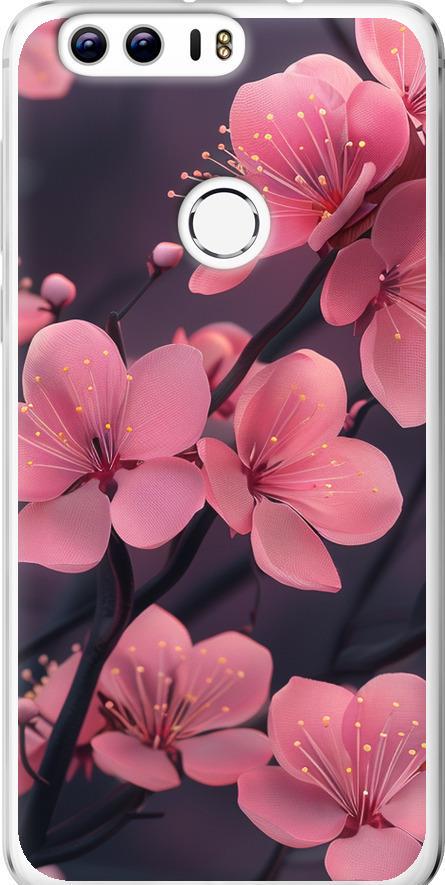 Чехол на Huawei Honor 8 Пурпурная сакура (6075u-351-42517)