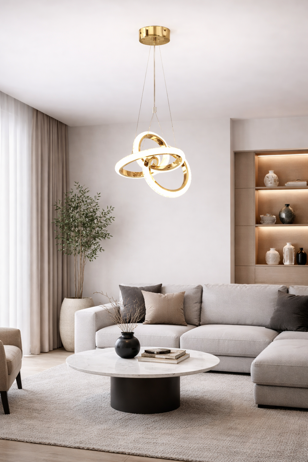 Подвесной светильник Velora Trinity LED 3 режима 38W (20353/1B GD)