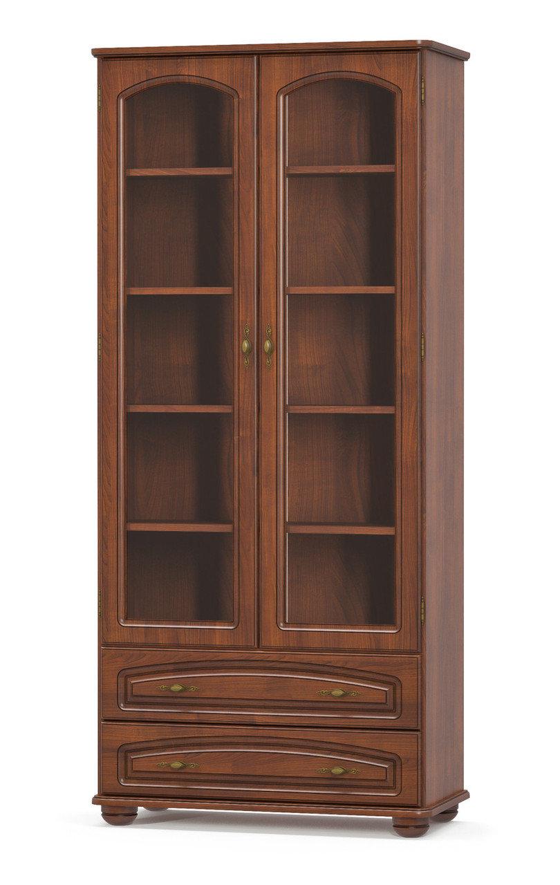 Витрина распашная Мебель-Сервис Салма 2В2Ш из МДФ Вишня портофино