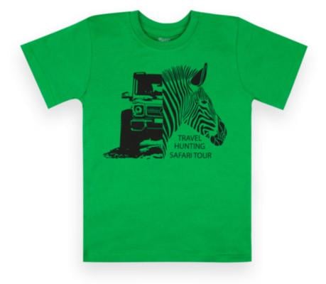 Футболка детская для мальчика GABBI FT-21-8 Лагерь френд 128 см Зеленый (12654)