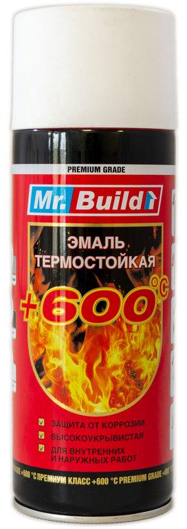 Краска термостойкая Mr. Build 600°C 400 мл Белый матовый акриловый (000027532)