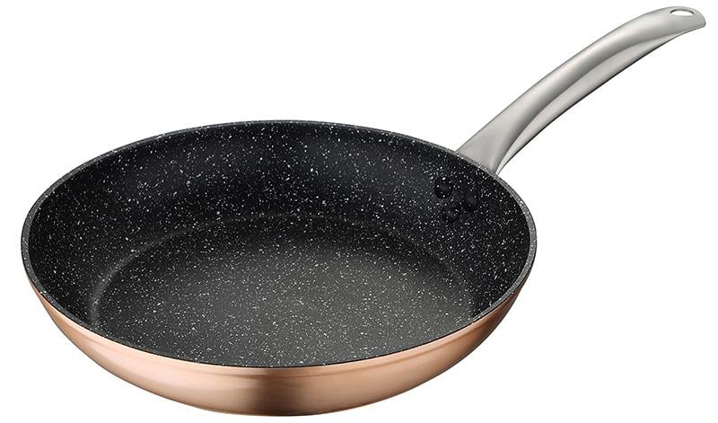 Сковорода Bergner Dafne Ø 26 cм индукционная с мраморным антипригарным покрытием Медный (BG-30567-CP)