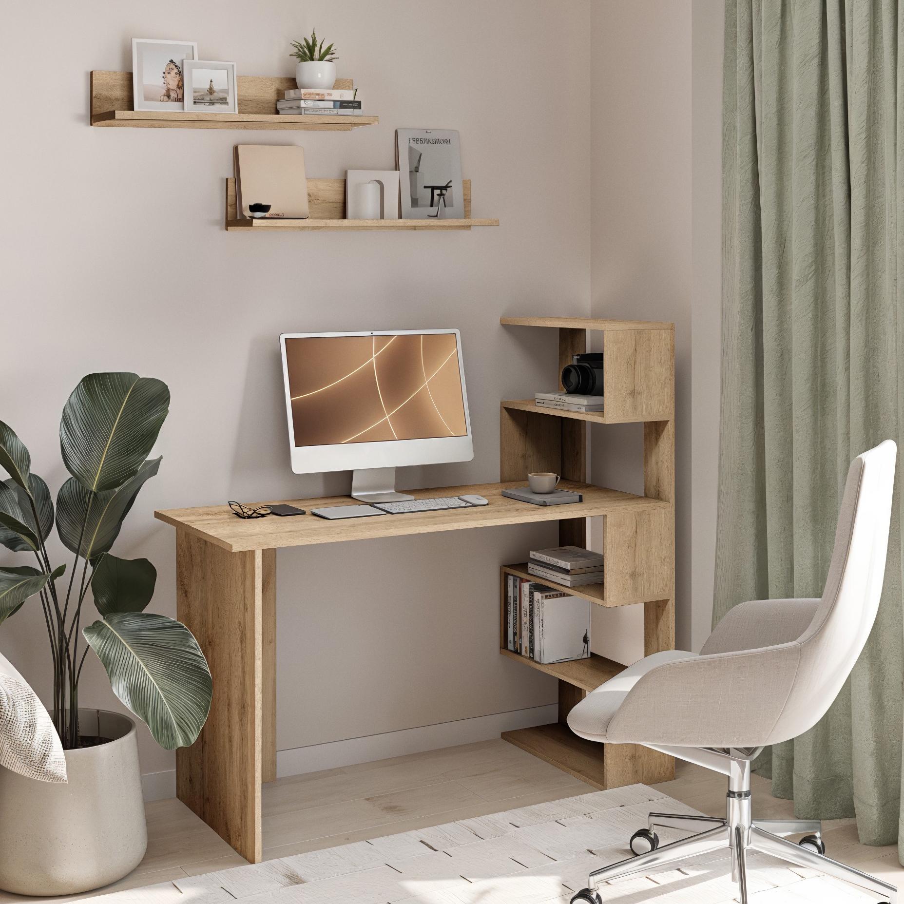 Письмовий стіл Open shelf з полицями 1250х600х750 мм Дуб Аппалачі - фото 1