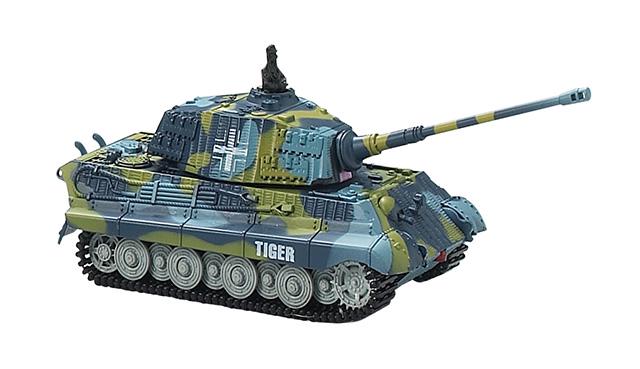 Танк мікро King Tiger на радіокеруванні 1:72 зі звуком 40 МГц Синій (60917)