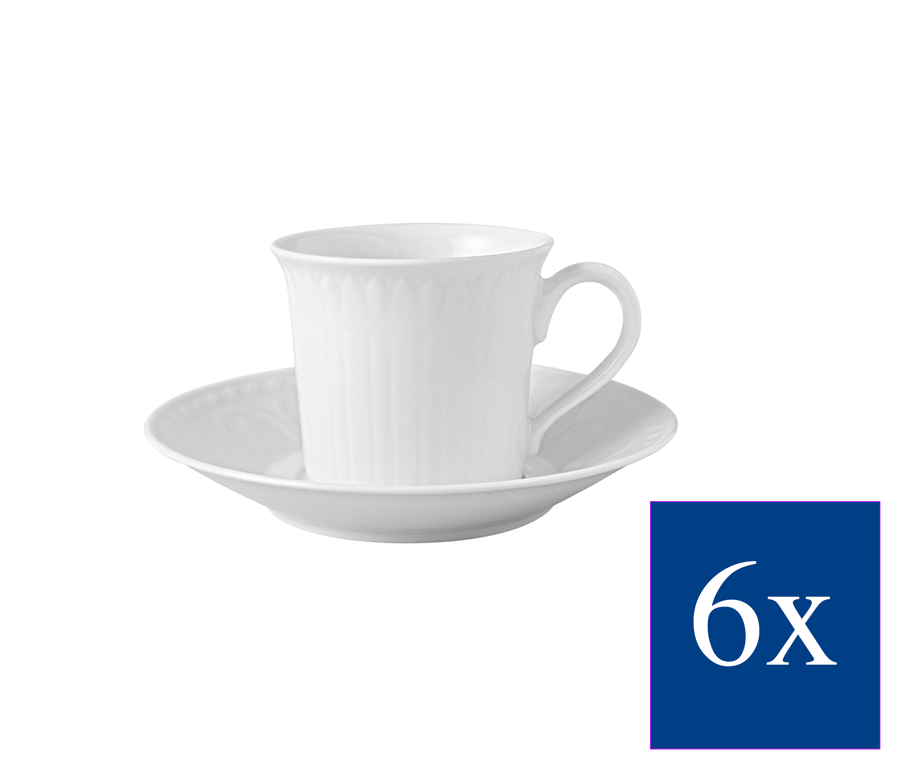 Набор Villeroy & Boch Cellini 6 чашек 140 мл 6 блюдец Ø15 см 12 предметов (1046001300) - фото 2