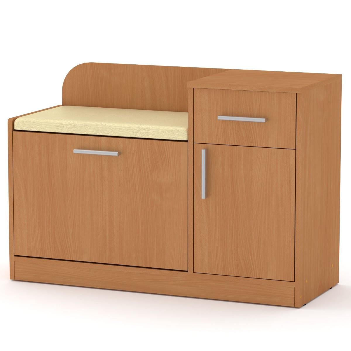 Тумба під взуття Компаніт SC-4 98х38х66 см Бук (28300590) - фото 1 Тумба під взуття Компаніт SC-4 98х38х66 см Бук (28300590) - фото 1