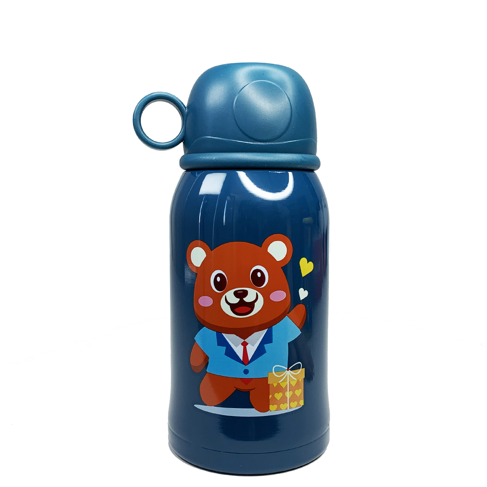 Термос дитячий із трубочкою Ведмідь 500 мл Синій (15348644) - фото 3 Термос дитячий із трубочкою Ведмідь 500 мл Синій (15348644) - фото 3
