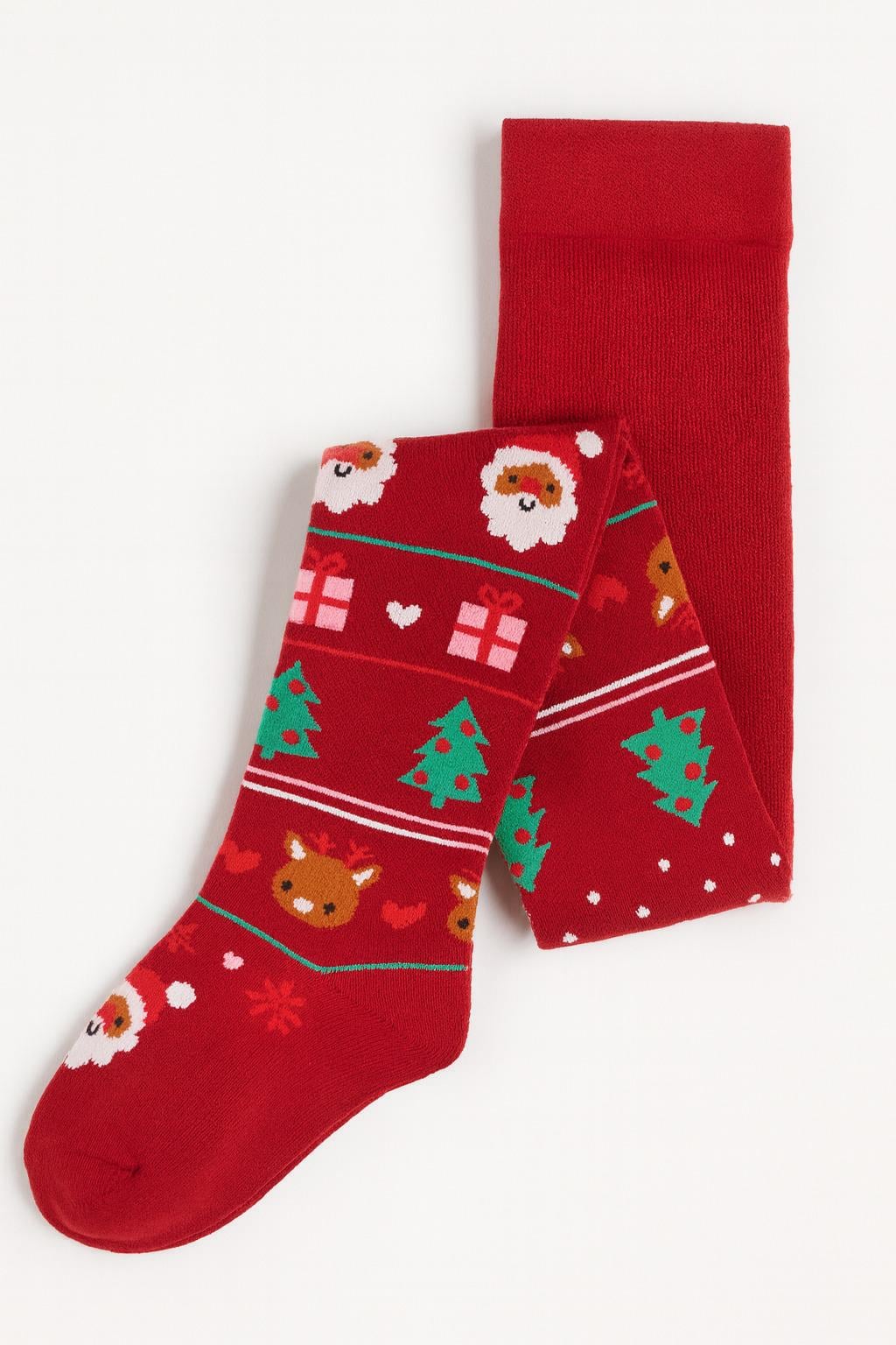 Колготки Новий рік 122-128 см Червоний (619739)