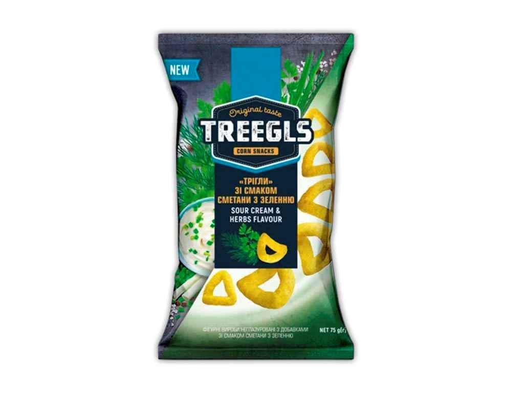 Снеки кукурузные Золотое Зерно с зеленью со сметаной 75 г (865663)