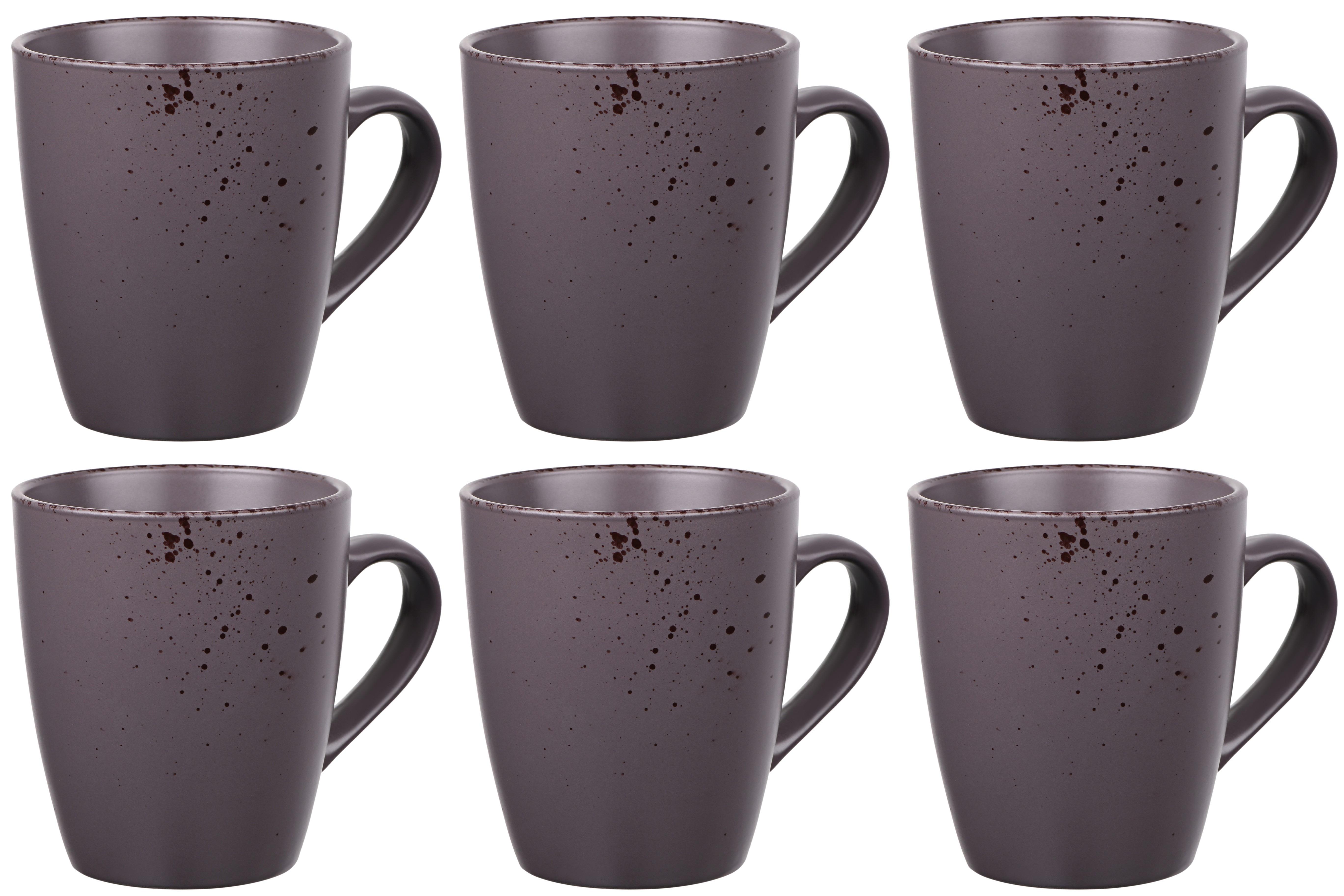 Набор чашек Ardesto Lucca 360 мл 6 шт. Grey/Brown (AR2936GMC)