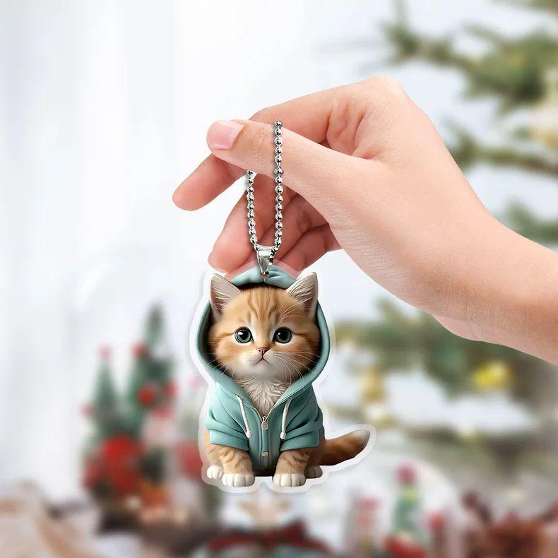 Брелок-подвеска Милый кот для сумки/ключей Бежевый (4627346Mkc) - фото 3 Брелок-подвеска Милый кот для сумки/ключей Бежевый (4627346Mkc) - фото 3