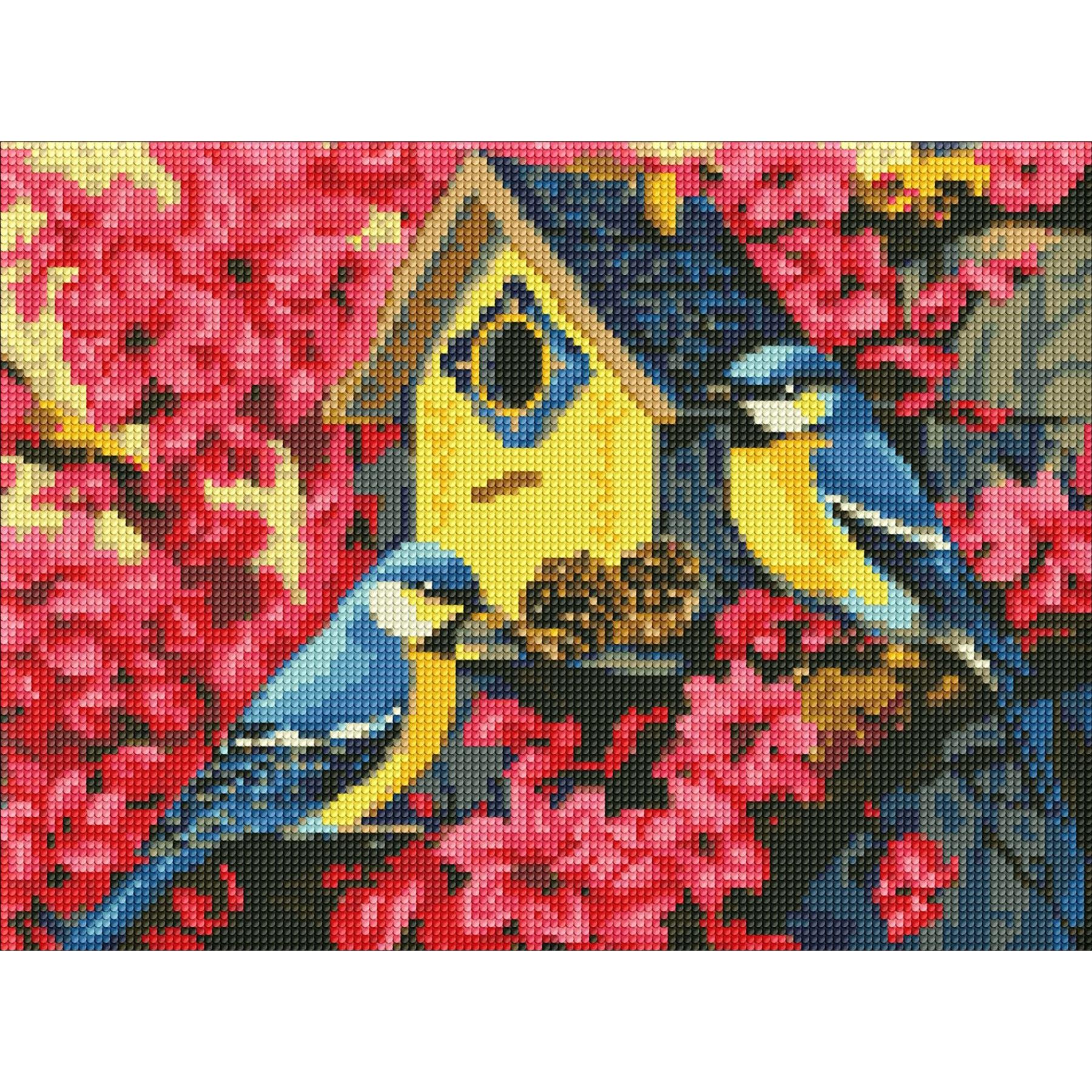 Картина по номерам Ideyka Уютный скворечник бриллиантовая вышивка мозаика 30х40 см (VM-127-A-150)