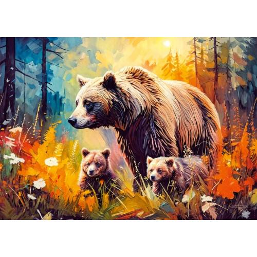 Пазл Медведица с медвежатами 1000 элементов (CP31124-CS)