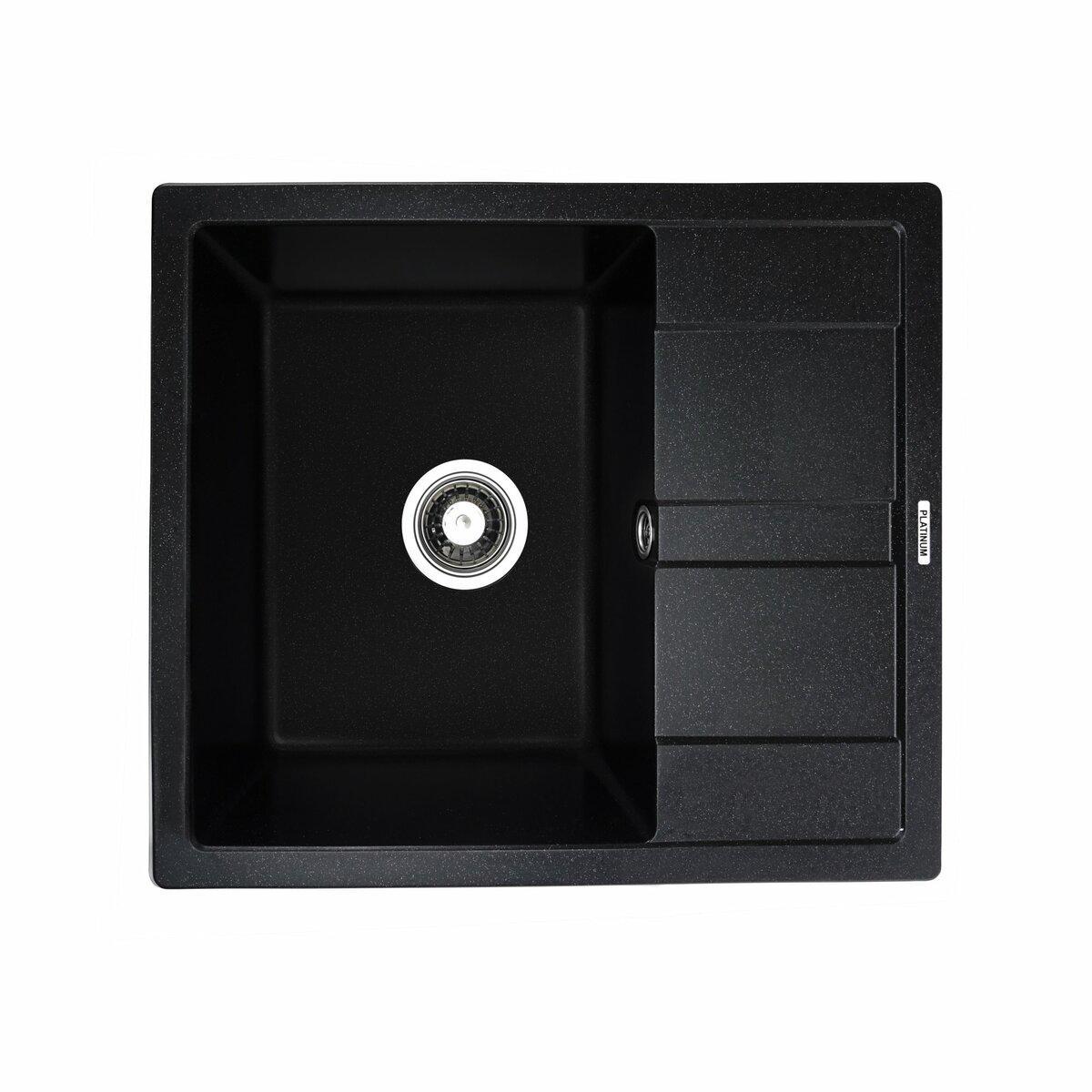 Мойка для кухни гранитная Platinum 5851 ARIA Черный металлик (PLTM-SP000033278)