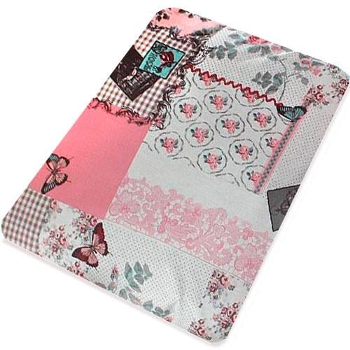 Простынь на резинке Т0254 180х200 см Розовый/Белый (123385)