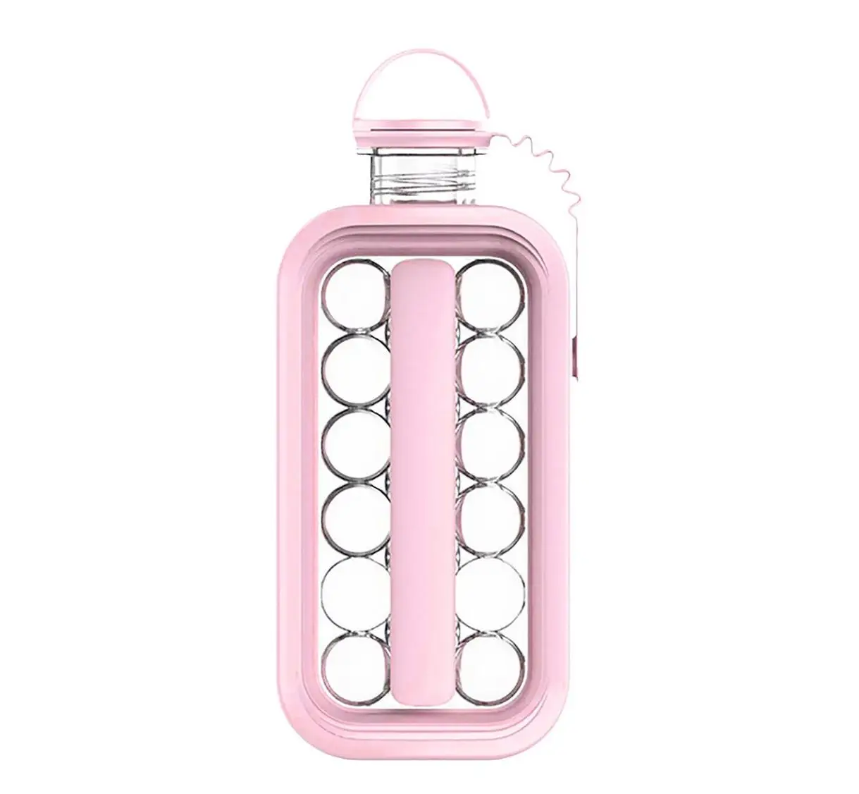 Бутылка для замораживания силиконового льда на 17 шариков Розовый (9001511)