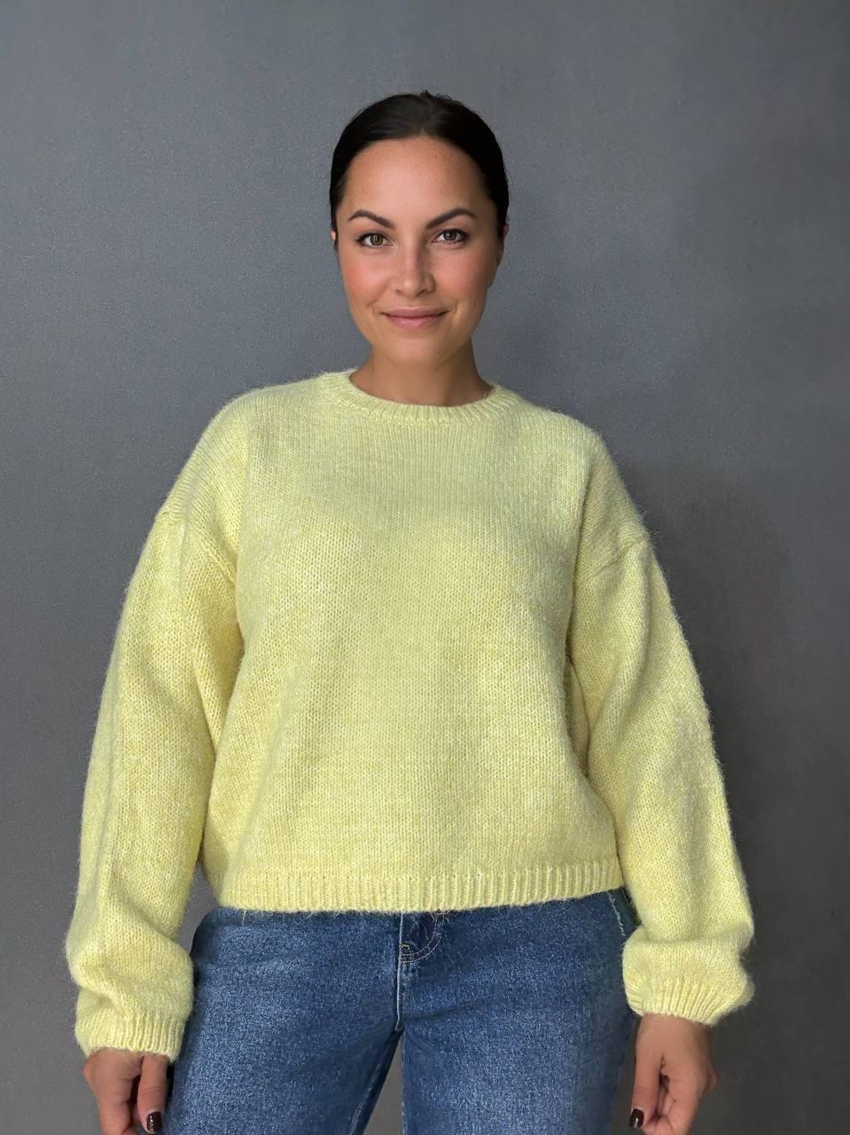 Светр жіночий Fancy Matinee 6119 меланж OS Жовтий (4934) - фото 6