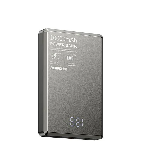 Повербанк Remax RPP-109 10000mAh 20W Metal MagSafe Power Bank Grey (101180)