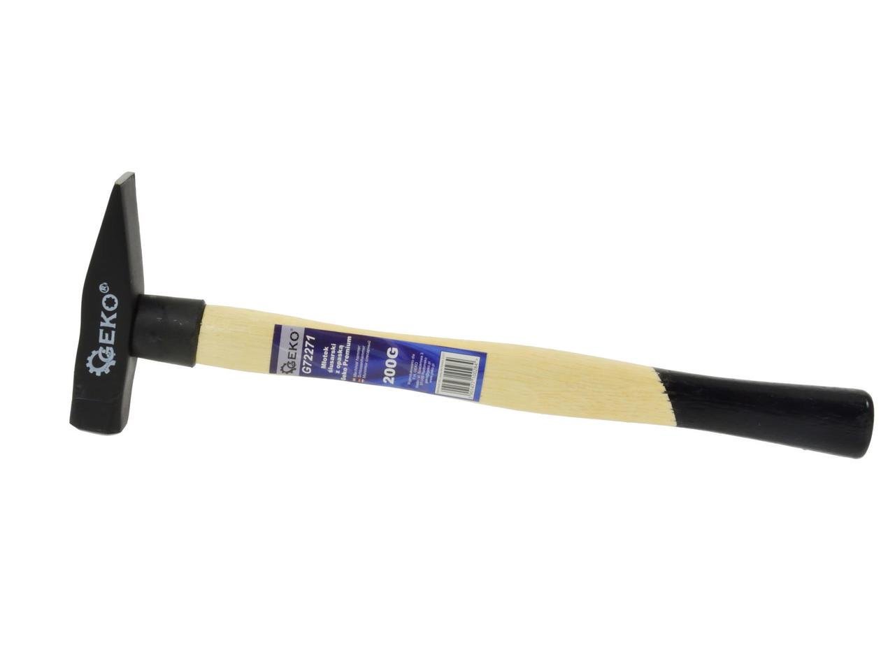 Молоток слюсара GeKo premium з дерев'яною ручкою 0,2 кг (G72271) - фото 1 Молоток слюсара GeKo premium з дерев'яною ручкою 0,2 кг (G72271) - фото 1