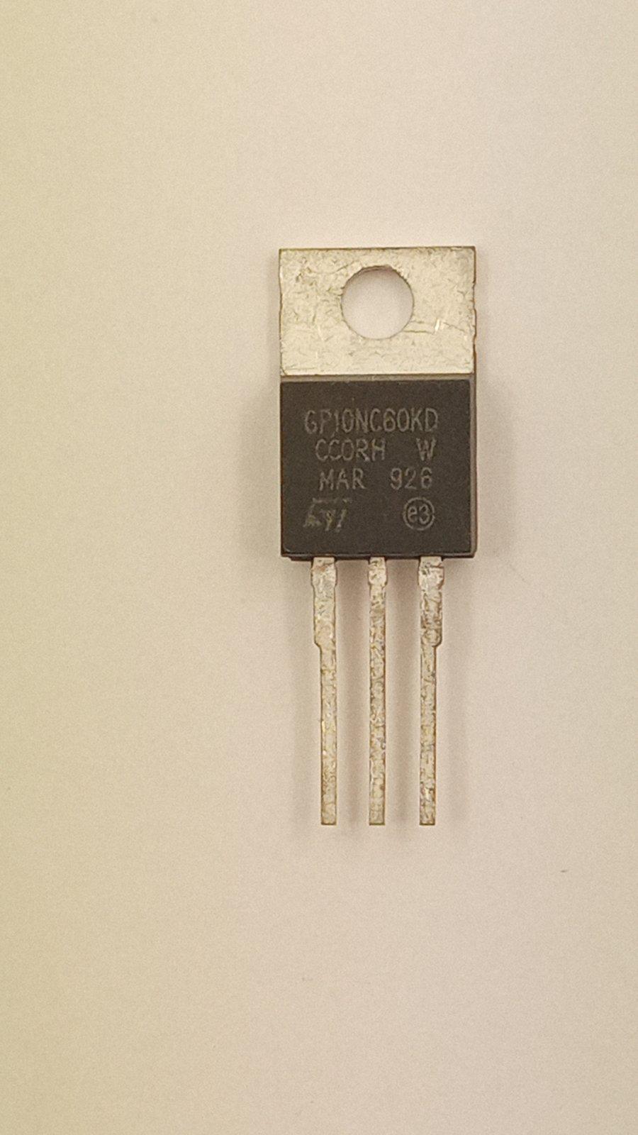 Транзистор STGP10NC60KD n-channel 600V 10A 65W TO-220 (10476)