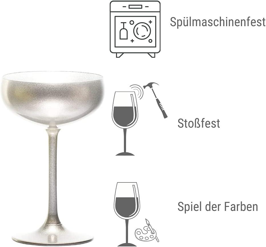 Набор бокалов для шампанского Stölzle Lausitz Elements Silver 230 мл 6 шт. (2738408-1) - фото 3