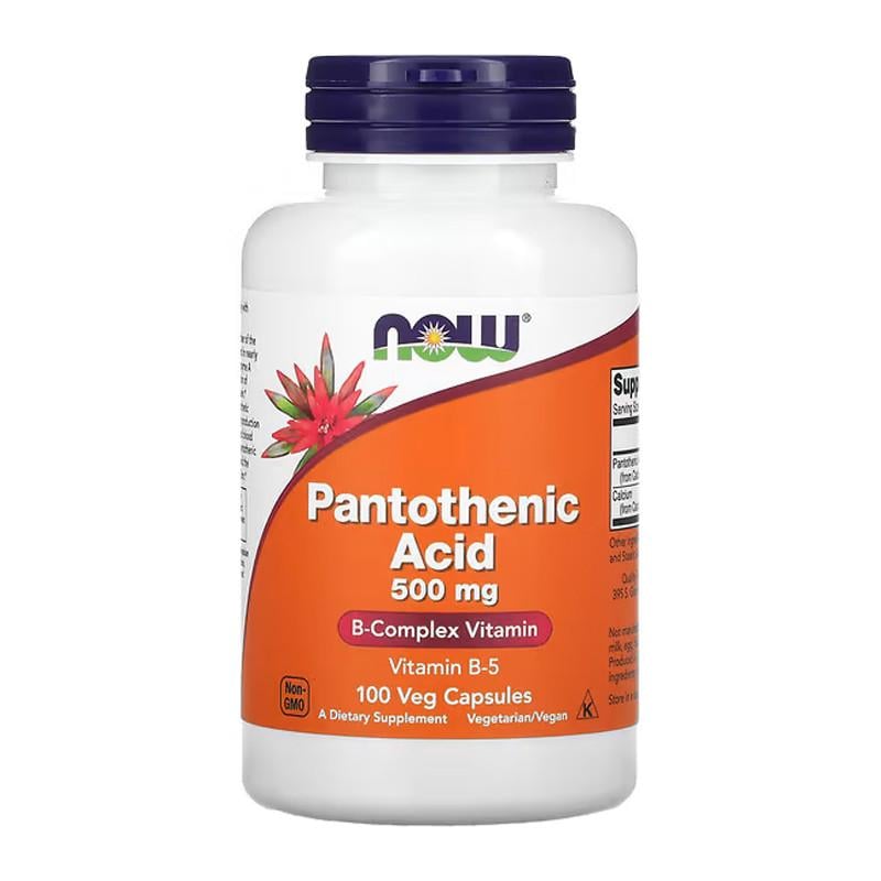 Пантотеновая кислота NOW Pantothenice Acid 500 мг 100 капс. (08703-01)