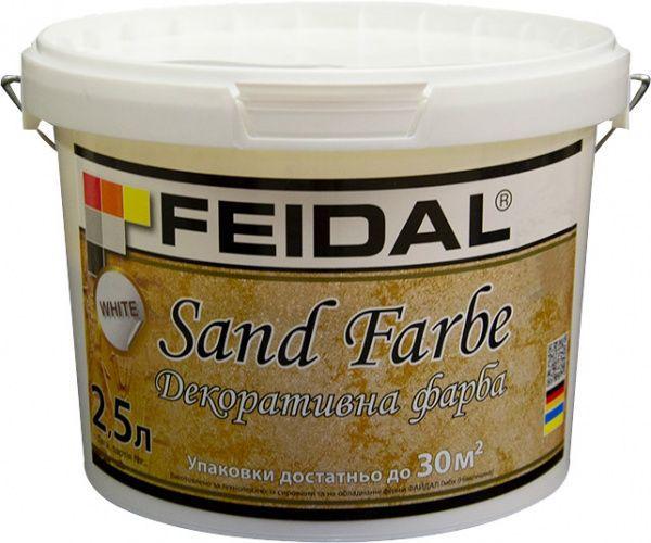 Декоративна фарба акрилова Feidal Sand Farbe перламутрова шовковисто-матова 2,5 л (1816040797) - фото 1 Декоративна фарба акрилова Feidal Sand Farbe перламутрова шовковисто-матова 2,5 л (1816040797) - фото 1