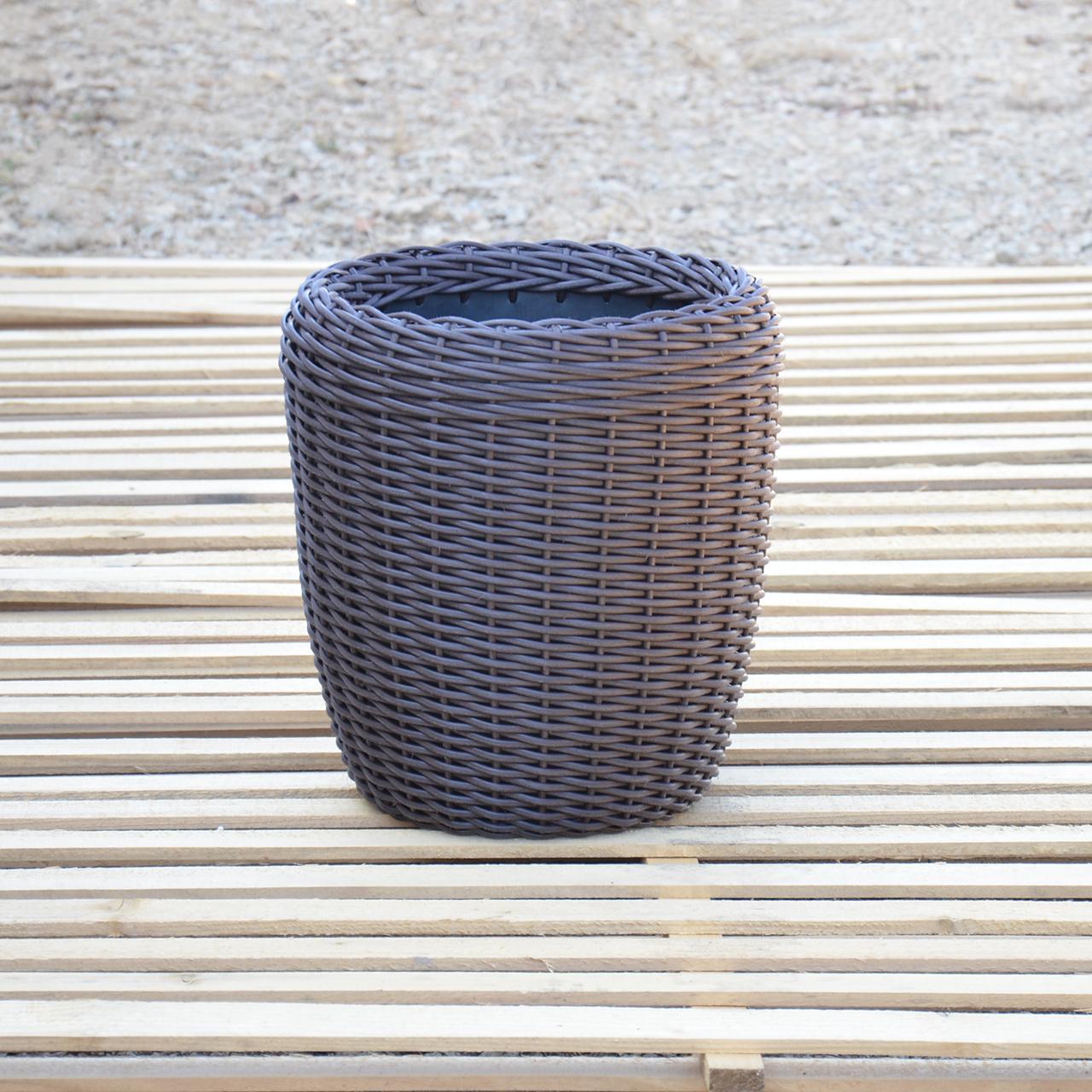 Кашпо высокое для цветов и растений из искусственного ротанга/ручной работы 16 л Чесаний венге - фото 6 Кашпо высокое для цветов и растений из искусственного ротанга/ручной работы 16 л Чесаний венге - фото 6